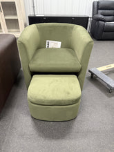 Braedin Upholstered Accent Chair & Storable Ottoman, No Assembly Required- WE DO NOT SHIP!!