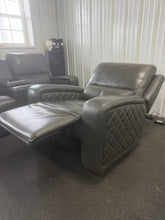 ABBYSON DOMINICK LEATHER POWER RECLINER WITH POWER HEADREST!! (BRAND NEW!)