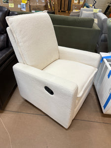 Soho Baby Coventry Glider Recliner Boucle White!! NEW AND ASSEMBLED!!