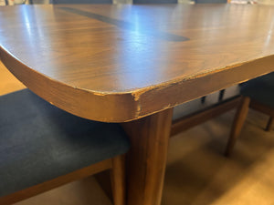 Isabel 9-piece Solid Wood Dining Set! (NEW & ASSEMBLED - TABLE CHIPPED/SCRATCHED FROM SHIPPING!)