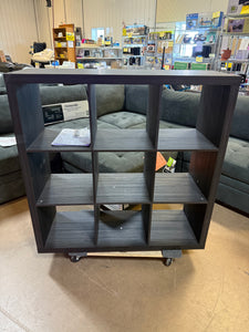 Better Homes & Gardens 9-Cube Storage Organizer, Tobacco Oak!! NEW AND ASSEMBLED!!