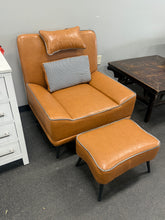 Asena Upholstered Side Chair with Ottoman - WE DO NOT SHIP!!