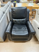 Black Studded Air Leather Power Lift Reclining Chair with Massage, Recliner Chair with Remote and Footrest! (NEW)