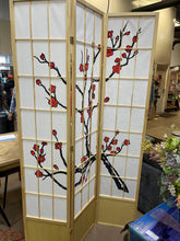 7 ft tall cherry blossom shoji screen- new - minor shipping nicks and scratches possible