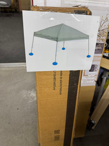Grey 10 ft. x 10 ft. Steel and Aluminum Frame Floating Tent Pool Pop Up Gazebo with Fabric Canopy! (NEW IN BOX)