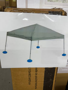 Grey 10 ft. x 10 ft. Steel and Aluminum Frame Floating Tent Pool Pop Up Gazebo with Fabric Canopy! (NEW IN BOX)