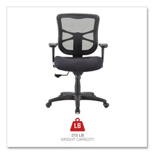 Alera Elusion Series 275 lb. Mid-Back Mesh Task Office Chair - Black**New and assembled, minor tear from shipping**