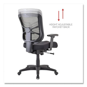 Alera Elusion Series 275 lb. Mid-Back Mesh Task Office Chair - Black**New and assembled, minor tear from shipping**