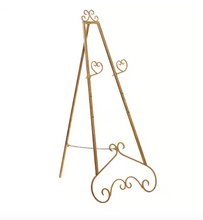 Elegant folding gold easel