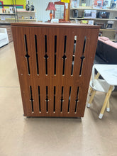 Rolling Wood Media Record Cabinet - WE DO NOT SHIP!!