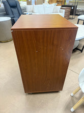 Rolling Wood Media Record Cabinet - WE DO NOT SHIP!!