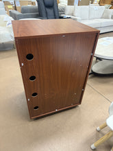 Rolling Wood Media Record Cabinet - WE DO NOT SHIP!!