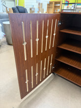 Rolling Wood Media Record Cabinet - WE DO NOT SHIP!!