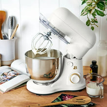 Beautiful 3.5 Qt Stand Mixer, White Icing with Flat Beater, Dough Hook, Balloon Whisk, White Icing! (NEW)