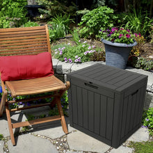 Stout Stuff 31 Gallons Square Plastic Deck Box, Dark Brown**New in box**