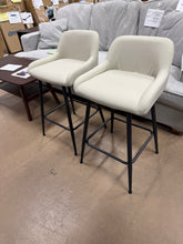 Upholstered Counter Stool With Metal Frame (Set of 2)! (NEW & ASSEMBLED)