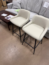 Upholstered Counter Stool With Metal Frame (Set of 2)! (NEW & ASSEMBLED)