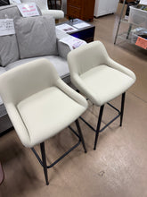 Upholstered Counter Stool With Metal Frame (Set of 2)! (NEW & ASSEMBLED)