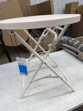 Steel Round Metal Mesh Accent Patio End Table Ivory - Room Essentials