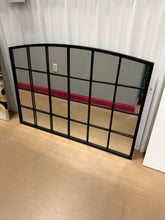 Haider Glass and Metal Arched Window Pane Inspired Wall Mirror, 34” x 48”! (NEW)