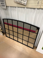 Haider Glass and Metal Arched Window Pane Inspired Wall Mirror, 34” x 48”! (NEW)