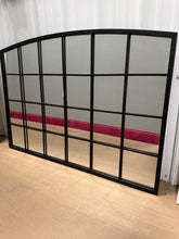 Haider Glass and Metal Arched Window Pane Inspired Wall Mirror, 34” x 48”! (NEW)