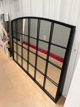 Haider Glass and Metal Arched Window Pane Inspired Wall Mirror, 34” x 48”! (NEW)