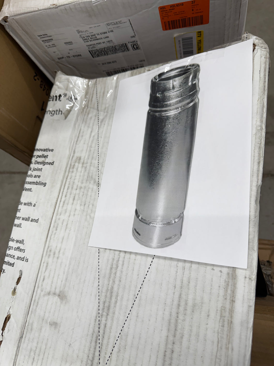 PelletVent for Multi-Fuel 3in. Diameter X 60in. Straight Pipe Length! (NEW IN BOX)
