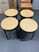 Steve Silver Magnolia Brown Wood Seat with Black Metal Frame Counter Stool (Set of 4) - (Brand New) - NO SHIPPING!