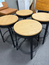 Steve Silver Magnolia Brown Wood Seat with Black Metal Frame Counter Stool (Set of 4) - (Brand New) - NO SHIPPING!