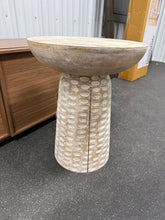 Boyd 16 in. W White Wash Round Solid Mango Wood End Table with Handcrafted Design