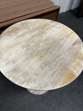 Boyd 16 in. W White Wash Round Solid Mango Wood End Table with Handcrafted Design