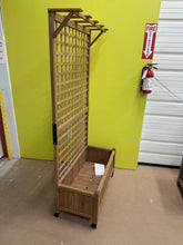 Yanine 75" H Fir Wood Planter Box with Trellis