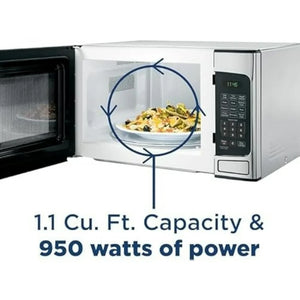GE 21 Inch Wide 1.1 Cu. Ft. 950 Watt Countertop Microwave with Touch Controls! (NEW)