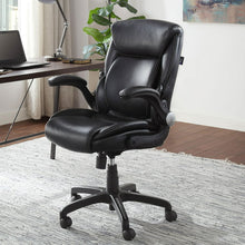 Serta Air Lumbar Bonded Leather Manager Office Chair, Black**New and assembled, minor scuff from shipping**