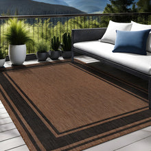 Waikiki Golden Brown Indoor/Outdoor Rug, 10’ x 8’! (NEW)