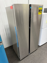 Hamilton Beach 20.6 Cu. Ft. Side By Side Frost Free Refrigerator with Integrated Digital Display, Platinum