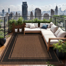 Waikiki Golden Brown Indoor/Outdoor Rug, 10’ x 8’! (NEW)