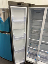 Hamilton Beach 20.6 Cu. Ft. Side By Side Frost Free Refrigerator with Integrated Digital Display, Platinum