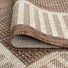 Derrymore Indoor / Outdoor Rug, Brown/Cream - 8’ x 10’! (NEW)