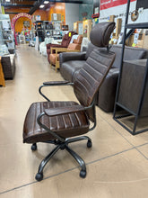 Moe's Home Collection Executive Office Chair Dark Brown Leather
