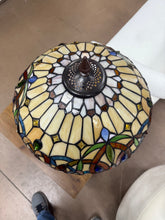 Tiffany Style Double Head Dragonfly Colored Glass Table Lamp