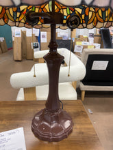 Tiffany Style Double Head Dragonfly Colored Glass Table Lamp