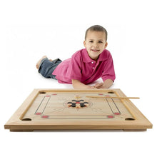 Hey Play 80-CROK Carrom Board Game Classic Strike & Pocket Table Game with Cue Sticks**New in box**