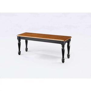 Better Homes & Gardens Autumn Lane Farmhouse Solid Wood Dining Bench, Black and Natural Finish**New in box**