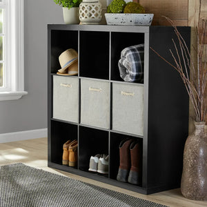 Better Homes & Gardens 9-Cube Storage Organizer, Solid Black**New in box**
