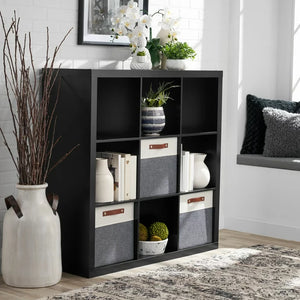 Better Homes & Gardens 9-Cube Storage Organizer, Solid Black**New in box**