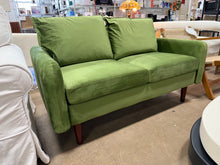 Marick Wide Velvet Round Arms Small Apartment Loveseat