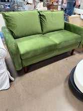 Marick Wide Velvet Round Arms Small Apartment Loveseat