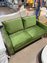Marick Wide Velvet Round Arms Small Apartment Loveseat